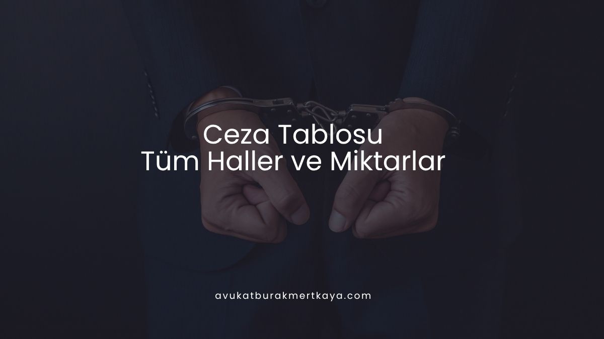 Ceza Tablosu: Tüm Haller ve Miktarlar